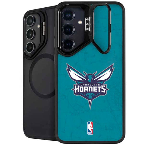 NBA Charlotte Hornets Distressed Galaxy S24 Kickstand Case